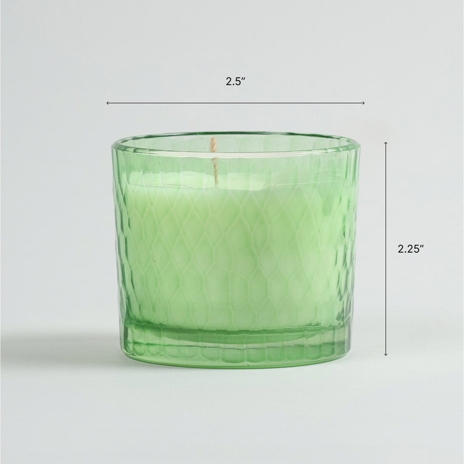 Scented Glass Soy Candle - Green Apple