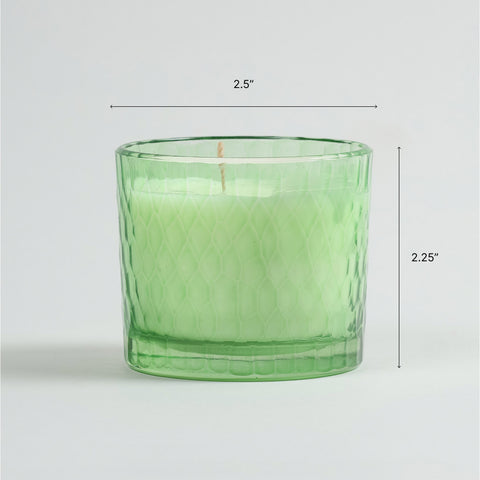 Scented Glass Soy Candle - Green Apple