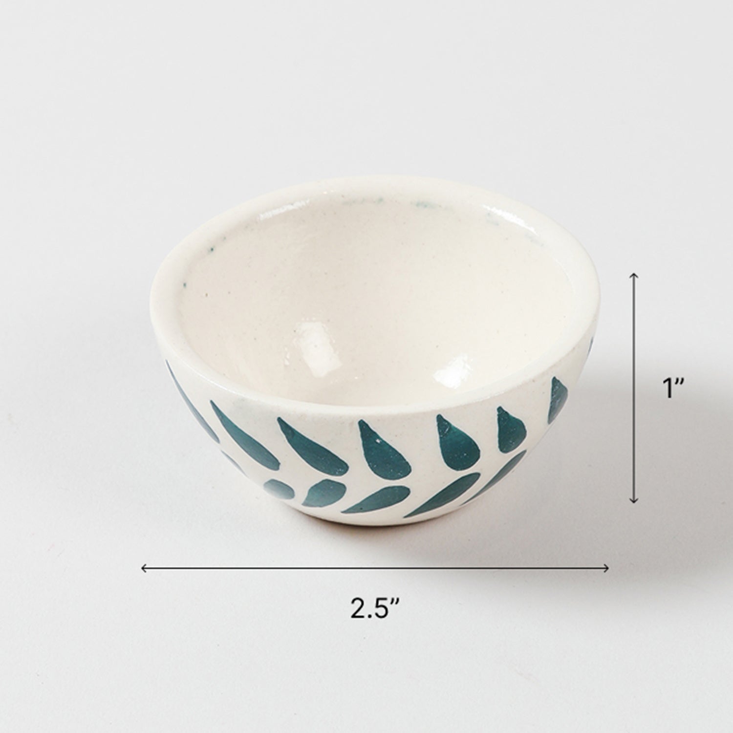 Round Ceramic Dip Bowls Set of 3 (Multi-Colour)