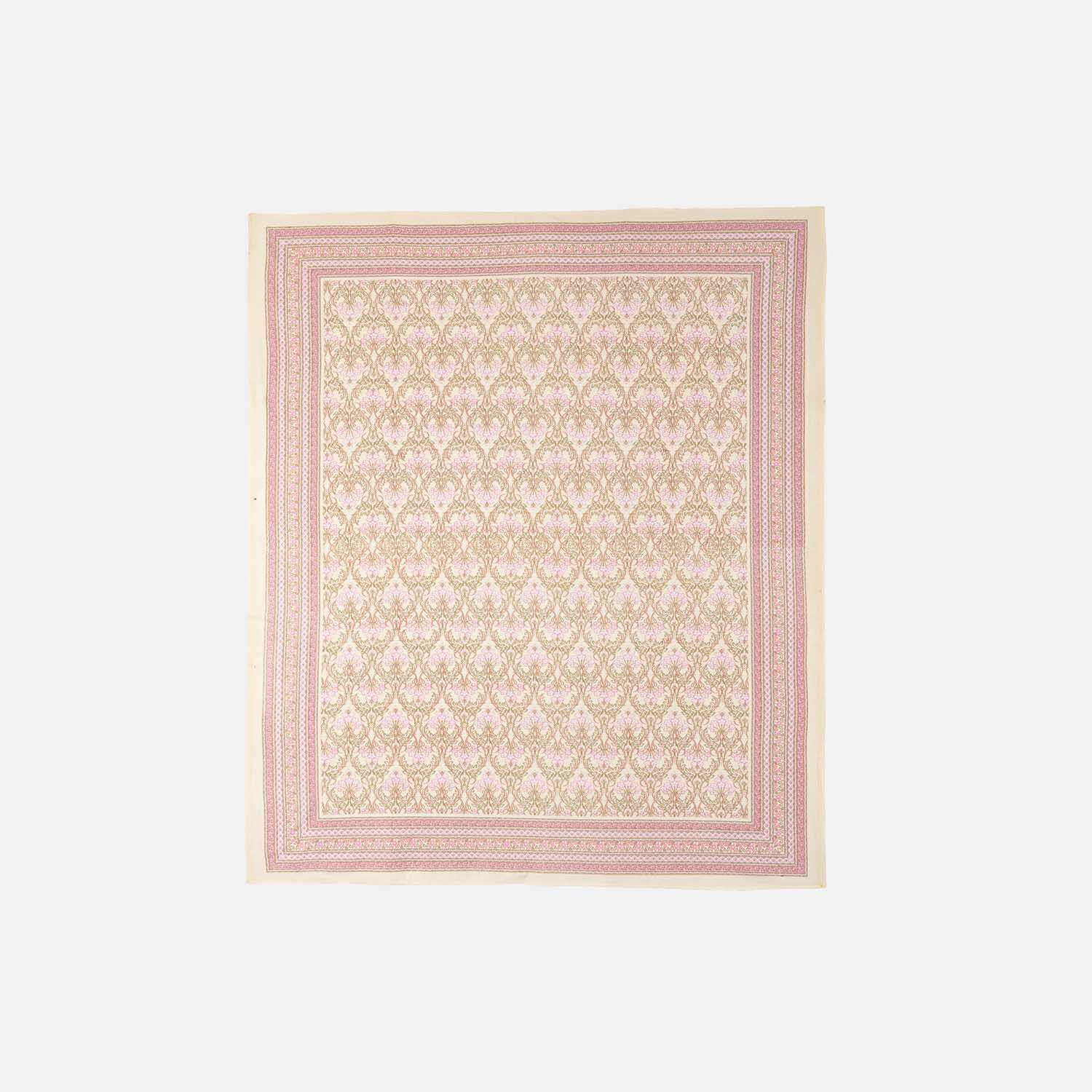 King-size Printed Bedcover With 2 Pillow Cases, Pink - Eyaas