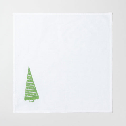 Christmas Tree Dinner Napkins Set of 2, 18x18, Green - Eyaas