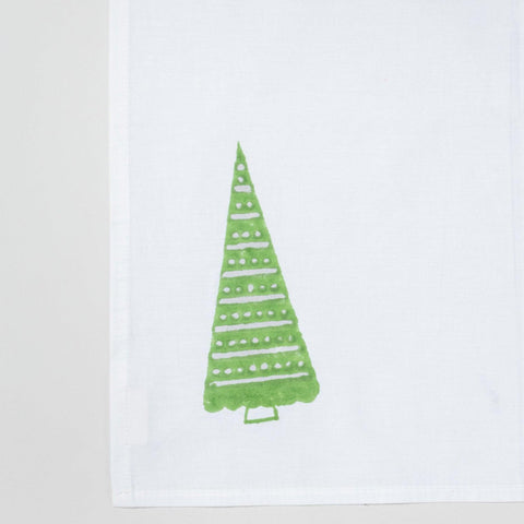 Christmas Tree Dinner Napkins Set of 2, 18x18, Green - Eyaas
