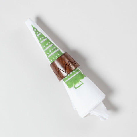 Christmas Tree Dinner Napkins Set of 2, 18x18, Green - Eyaas