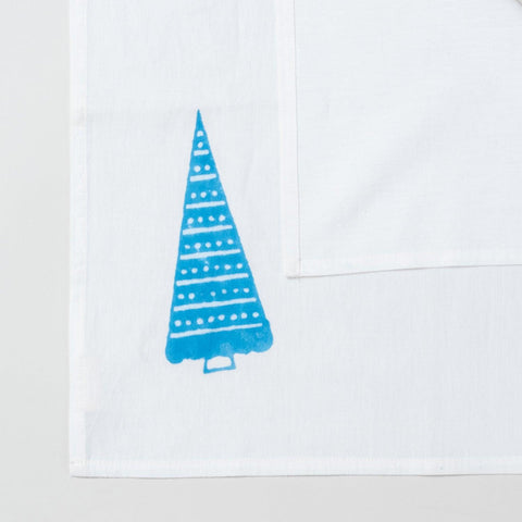 Christmas Tree Dinner Napkins Set of 2 - 18x18, Blue - Eyaas