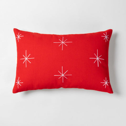 Christmas Cushion Cover Set of 2, 12x18, Navy Blue & Red - Eyaas
