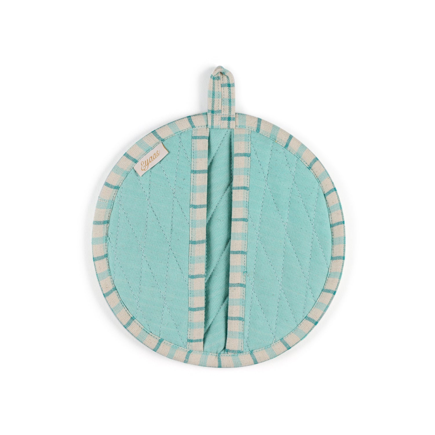 Woven Cotton Pot Holder with Pockets Set of 2