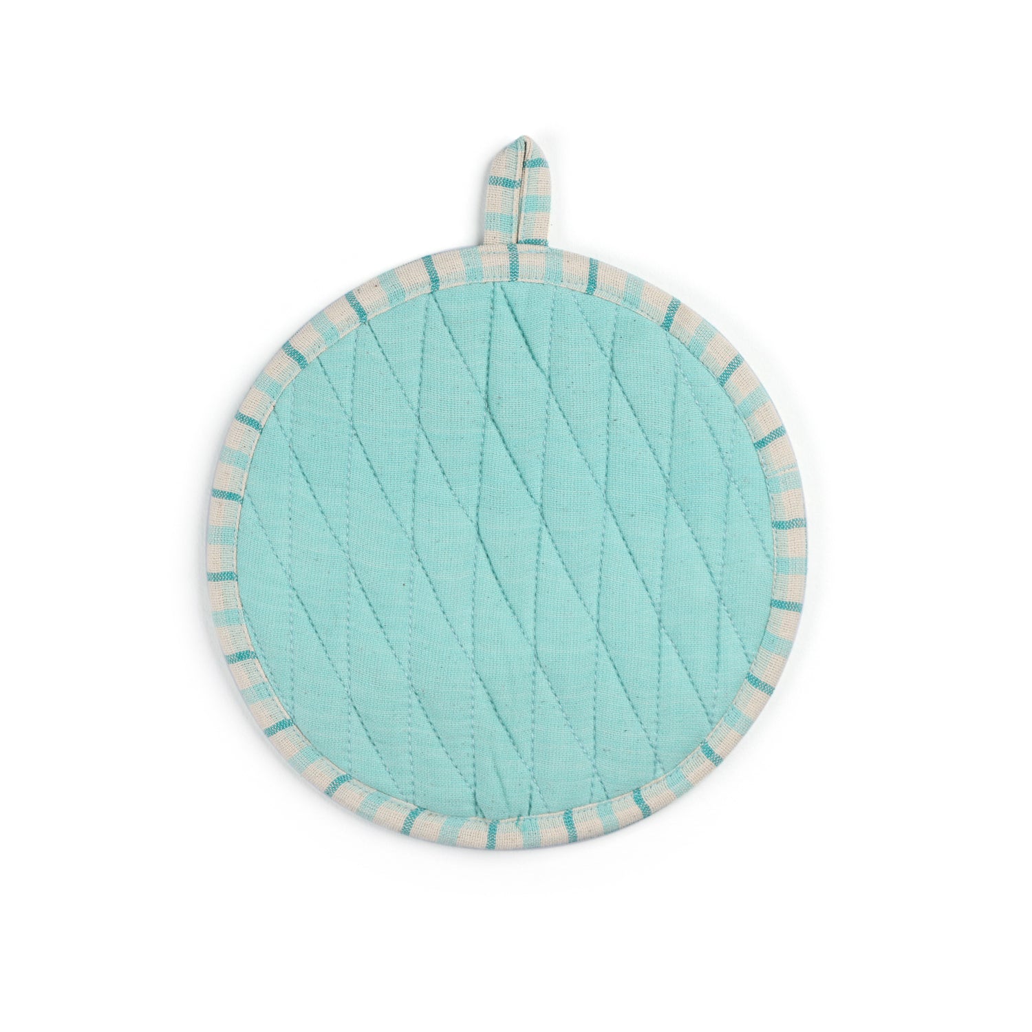 Woven Cotton Pot Holder with Pockets Set of 2