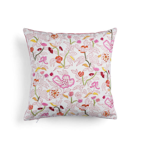 Hand Embroidered Cushion Cover Set of 2, Multi Colour - Eyaas