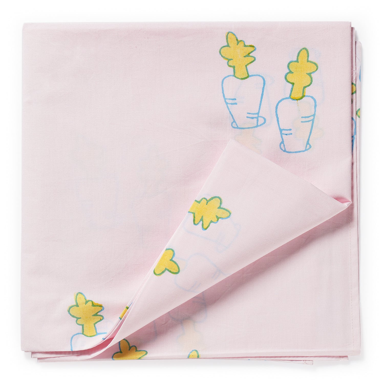 Cotton Baby Cot Bed Sheet with 1 Pillow - 40x40, Pink