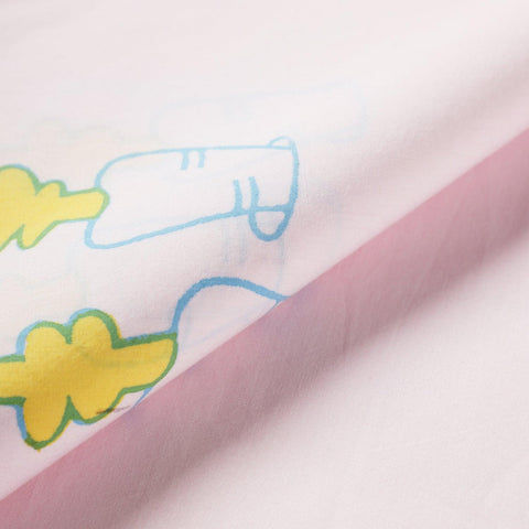 Pink Carrot Cotton Baby Cot Bed Sheet & Pillow 40x40 - Eyaas