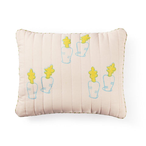 Pink Carrot Cotton Baby Cot Bed Sheet & Pillow 40x40 - Eyaas