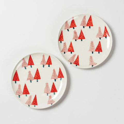 Watermelon Tree Breakfast Plate 8 Inch, Set of 2 - Eyaas