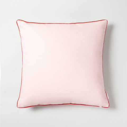 Red Christmas Tree Block Printed Cushion Cover 16x16 - Eyaas