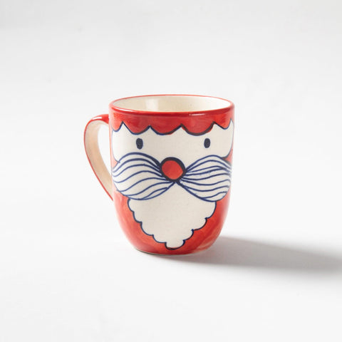 Santa Christmas Ceramic Set of 2, Plate & Mug - Eyaas
