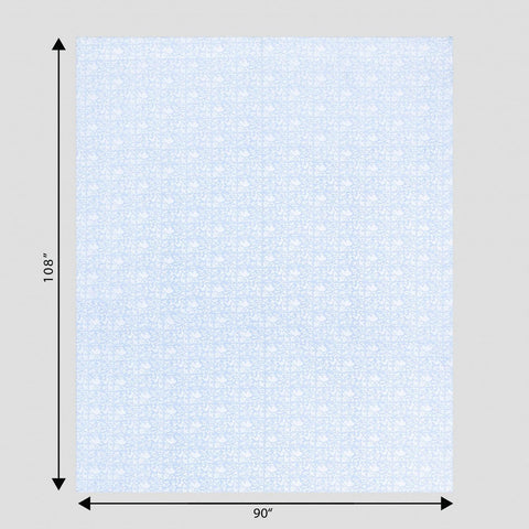 Block Printed King Size Cotton Duvet Cover - 90x108, Blue - Eyaas