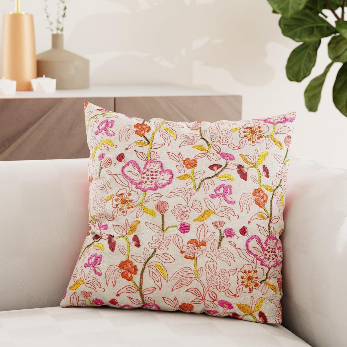 Hand Embroidered Cushion Cover Set of 2