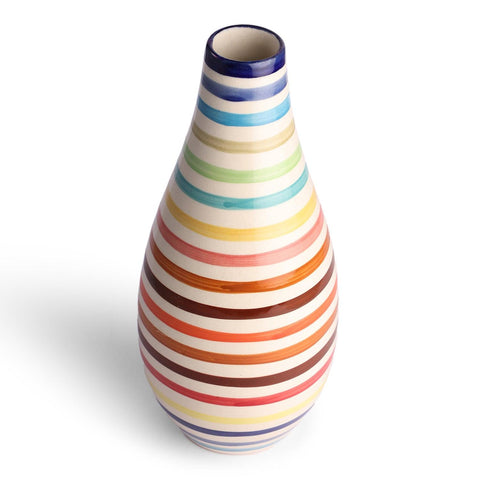 Swirl Hand-Painted Ceramic Flower Vase - 11x5, Multi-Colour - Eyaas