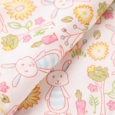 Bunny Block Printed Cotton AC Dohar for Kids - 60x40 - Eyaas