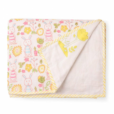 Block Printed Cotton AC Dohar - 60 x 90, Multi-colour - Eyaas