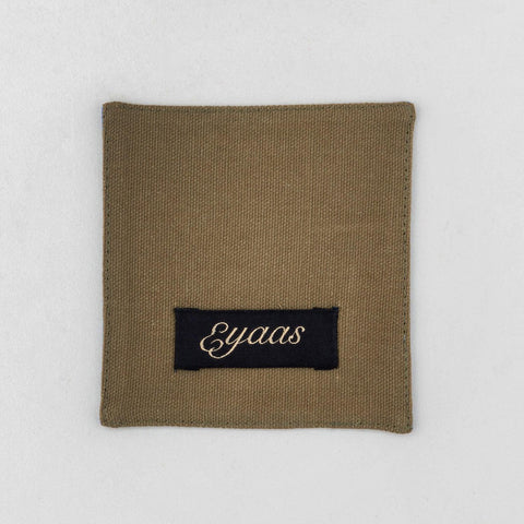 Fabric Coasters Set of 4, Blue & Green, Striped - Eyaas