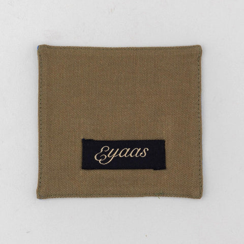 Batik Fabric Coasters Set of 4, Blue & Green, Leaf - Eyaas