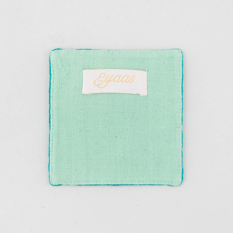Fabric Coasters in Blue, Turquoise, Green - 4x4 - Eyaas