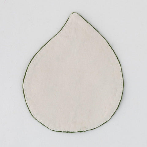 Leaf Shaped Sage Green Fabric Coasters Set of 4 - Eyaas