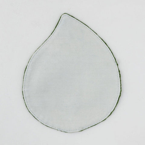Leaf Shaped Mint Green Fabric Coasters Set of 4 - Eyaas