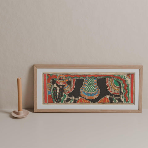Madhubani Elephant Wall Painting - Eyaas