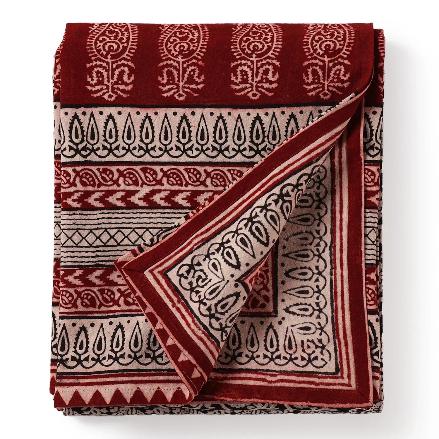Bagh Print Paisley Bed Cover - 90" x 108"