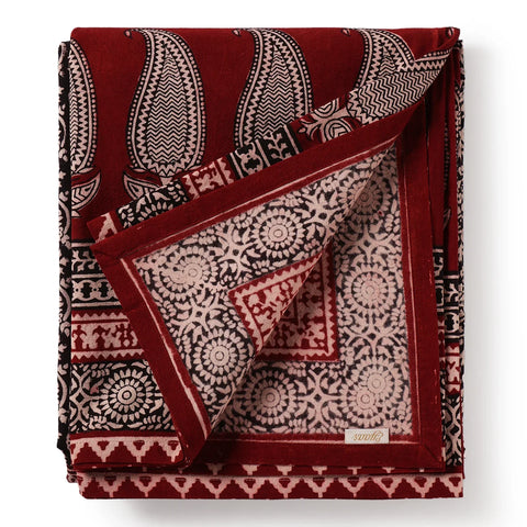 Bagh Print Bed Cover - 90" x 108"