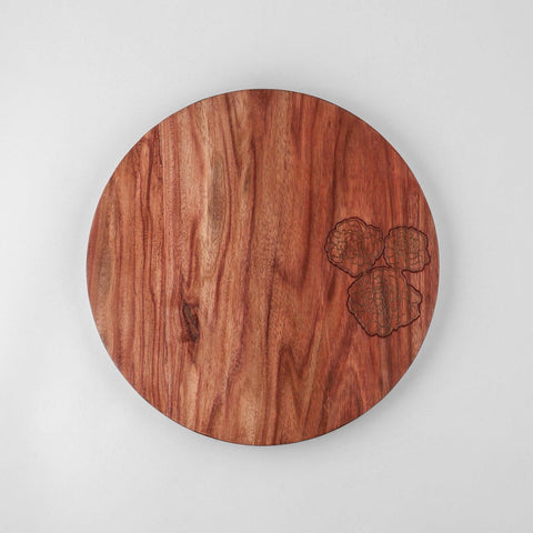 RoseWood with Brass Inlay Trivet / Placemet Marigolds - Eyaas