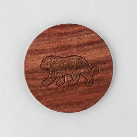 Rosewood Coaster Set of 4 Tiger Brass Inlay - Eyaas