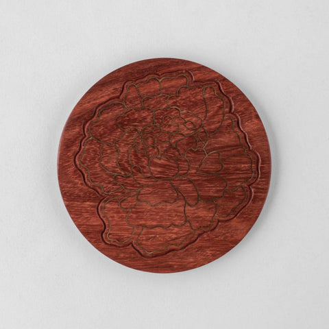 Rosewood Coaster with Brass Inlay - Marigold Set of 4 - Eyaas