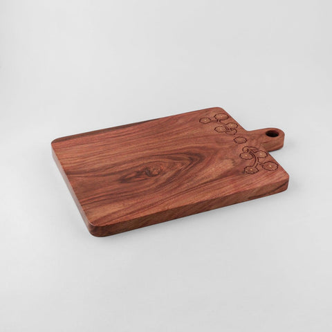Rosewood with Brass Inlay Board 15x10 with Handle - Eyaas