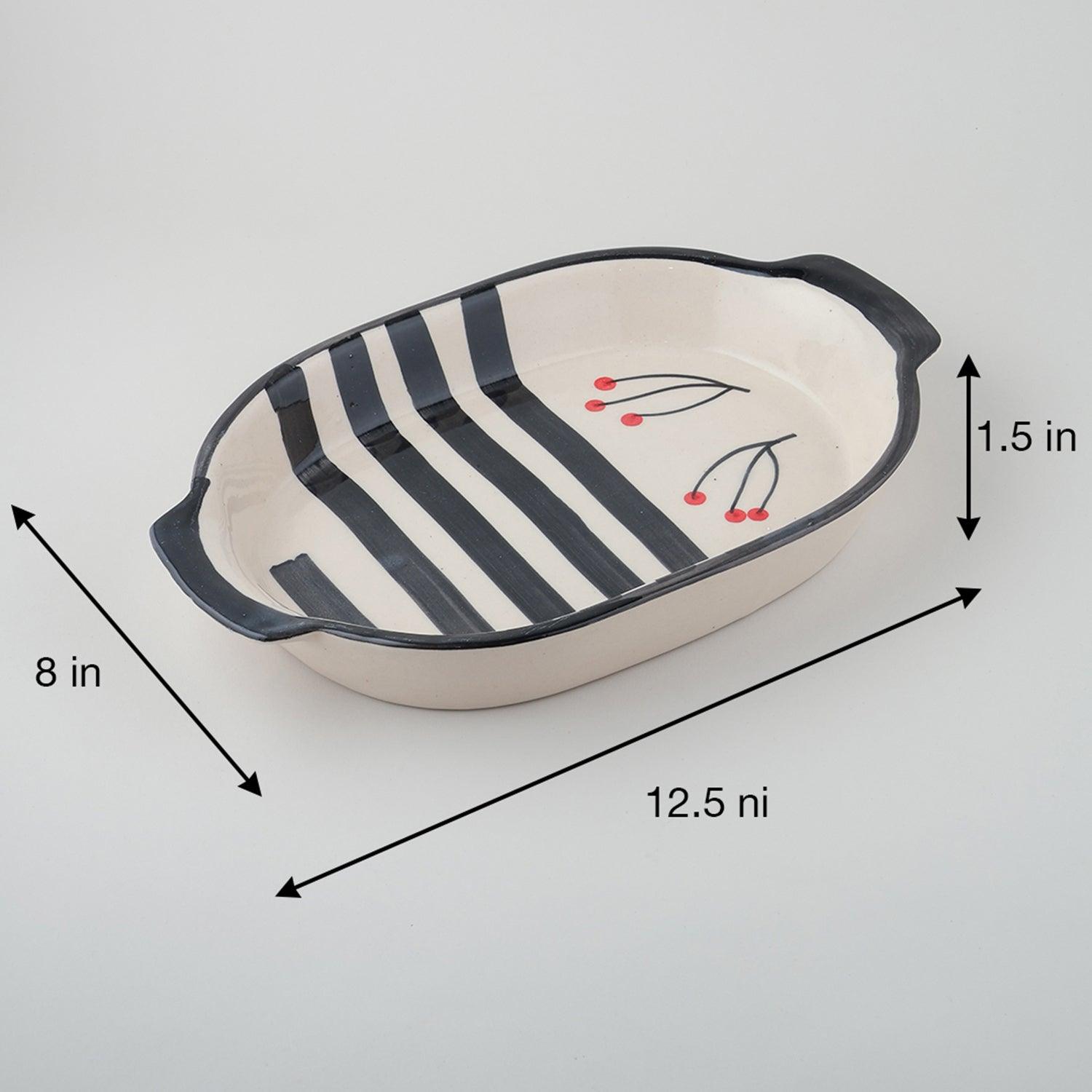 Ceramic Baking Dish (White & Black) - Eyaas