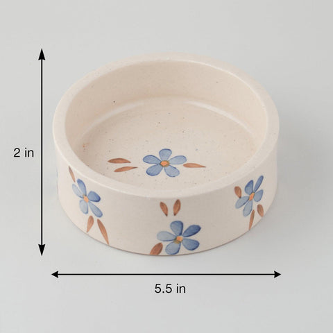 Ceramic Cereal Bowls Set of 2 (Off-White & Lavendar) - Eyaas