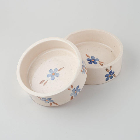 Ceramic Cereal Bowls Set of 2 (Off-White & Lavendar) - Eyaas