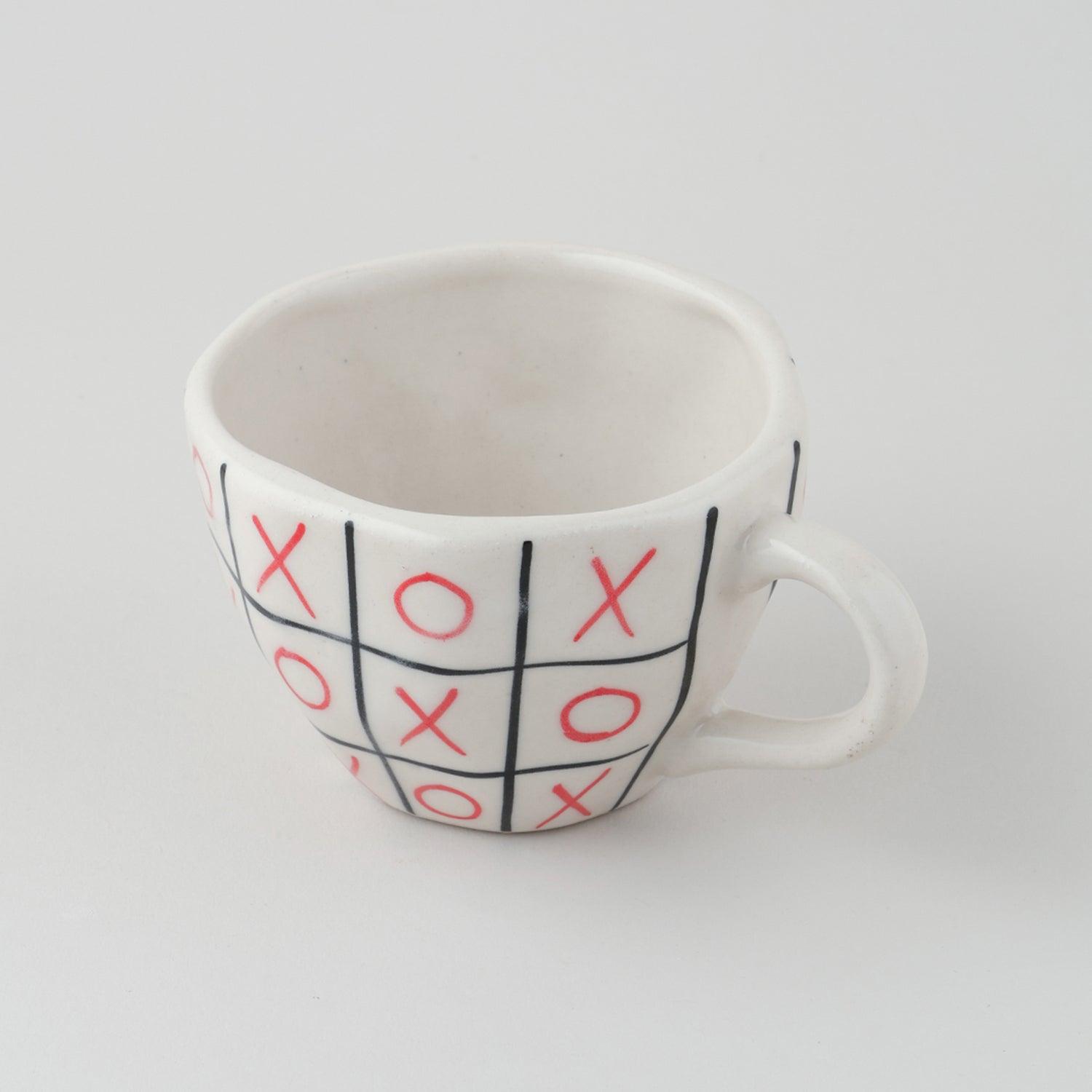 XOXO Ceramic Tea Cups - Set of 2 - Eyaas