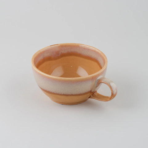 Ochre & Grey Ceramic Kettle with Cup Tea Set - Eyaas