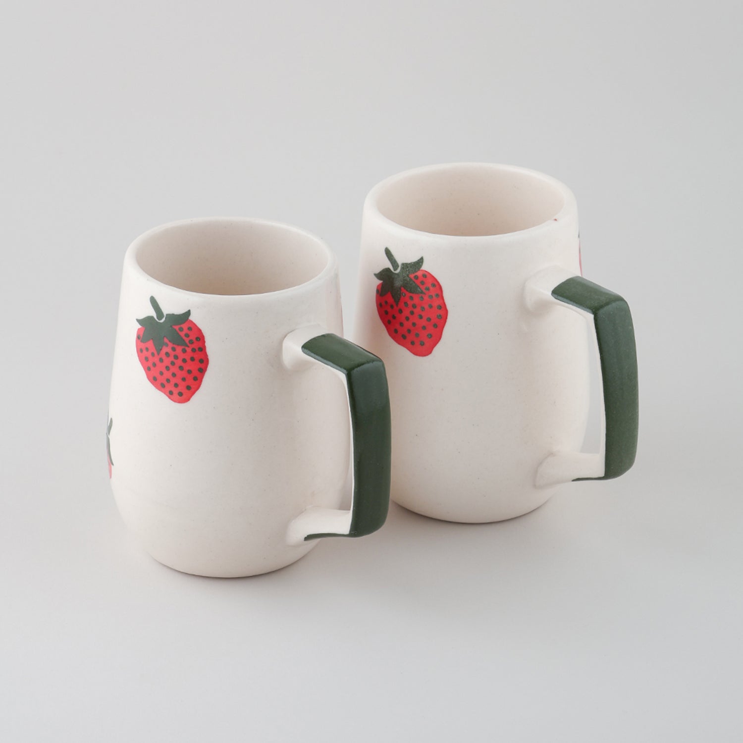Fruit Ceramic Coffee Mugs Set of 2