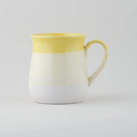 Yellow Ceramic Coffee Mugs Set of 2, Each of 300 ml - Eyaas