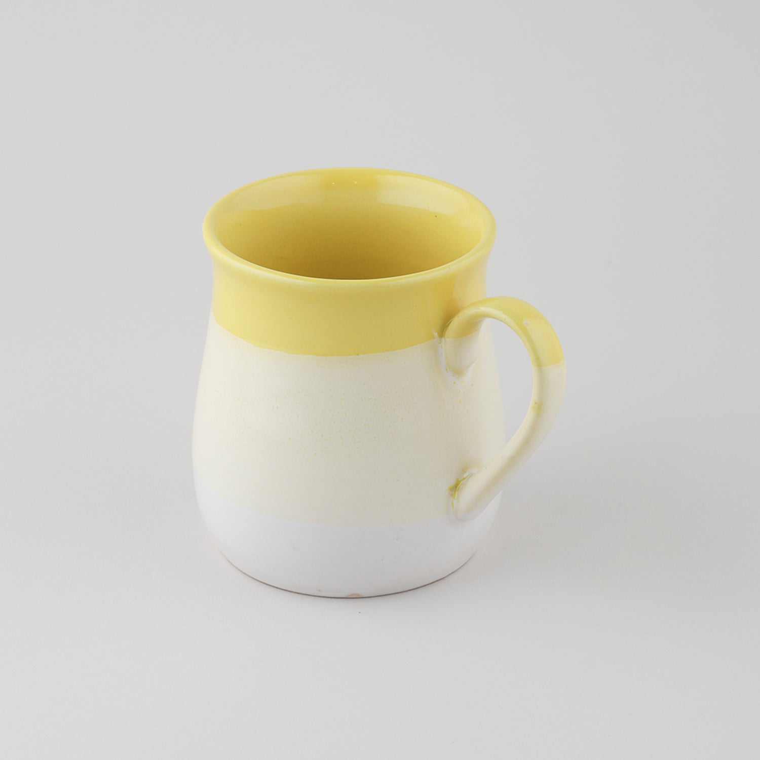 Yellow Ceramic Coffee Mugs Set of 2, Each of 300 ml