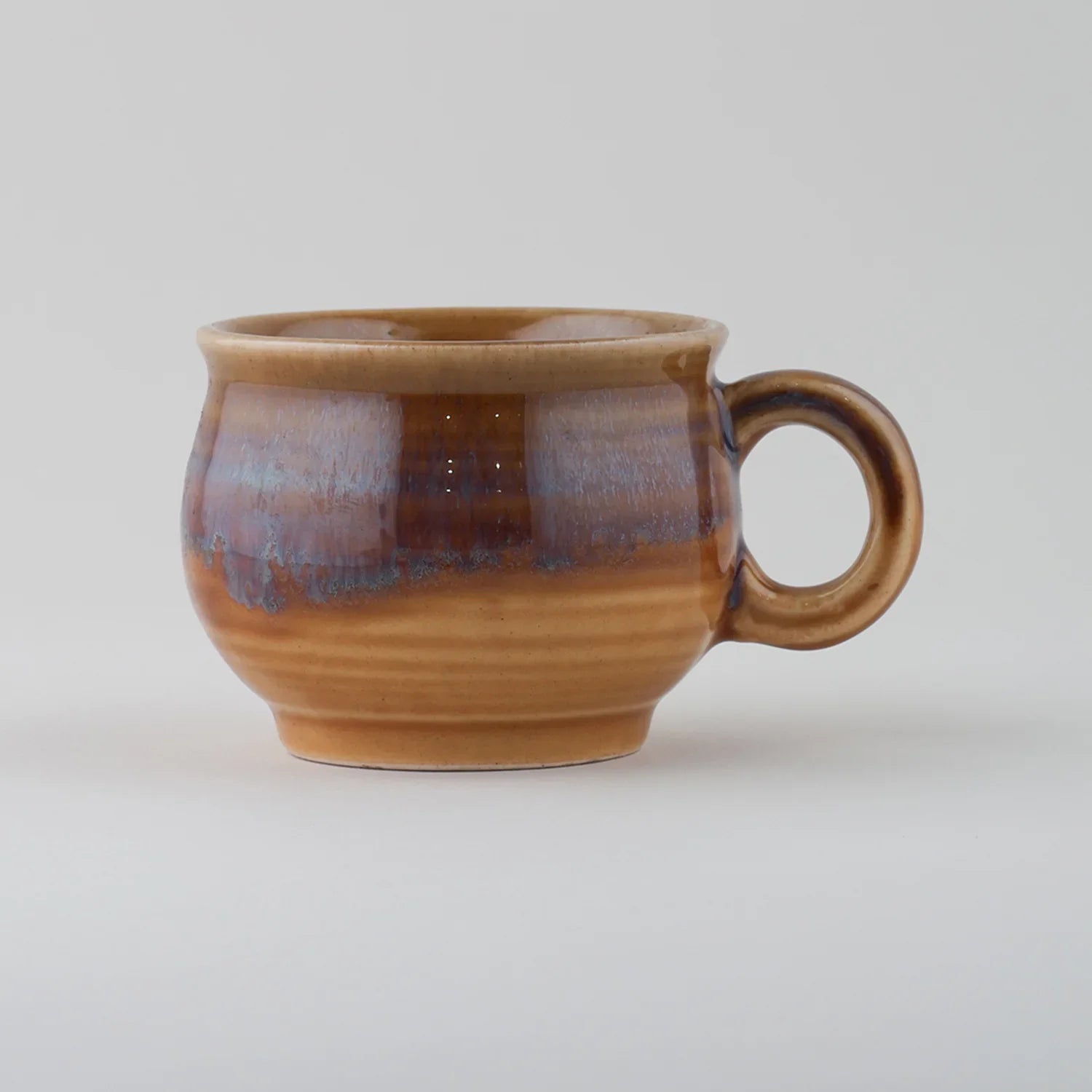 Ochre & Grey Ceramic Tea Cups Set of 2, Each of 200 ml