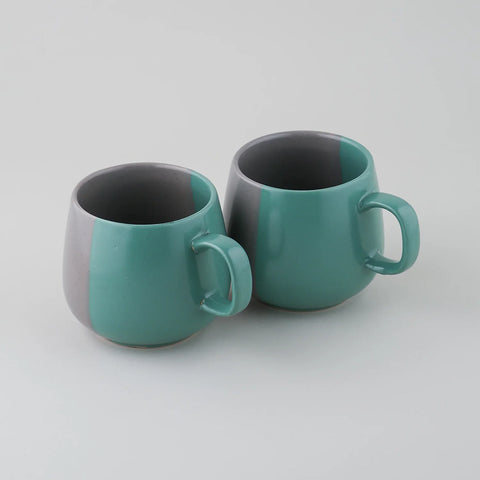 Dual Tone Ceramic Cups Set of 2, Each of 200 ml - Eyaas