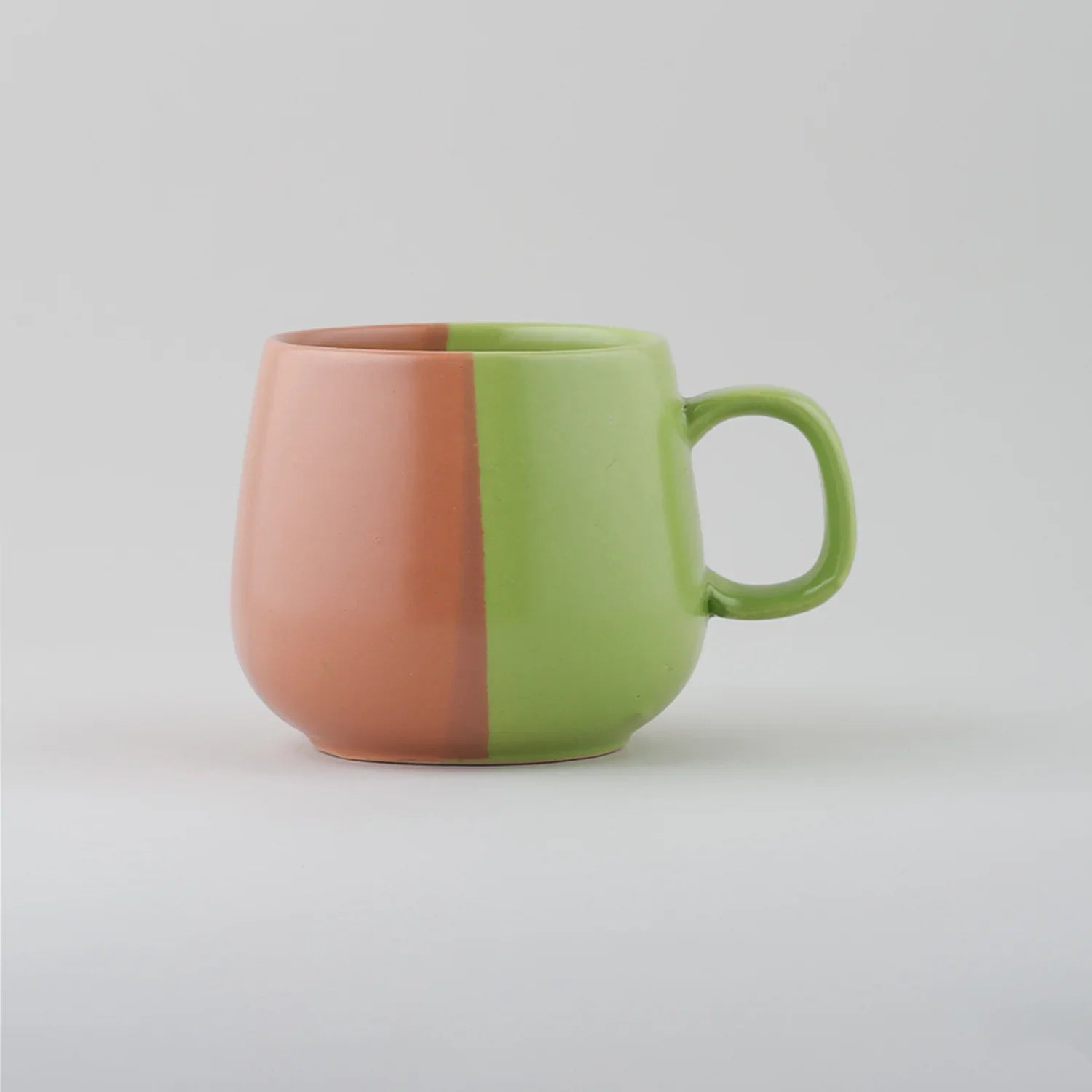 Dual Tone Ceramic Cups Set (Pack of 2, Each of 200 ml)