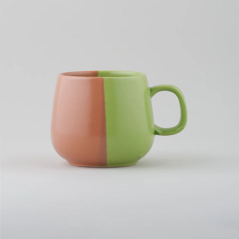 Dual Tone Ceramic Cups Set (Pack of 2, Each of 200 ml)