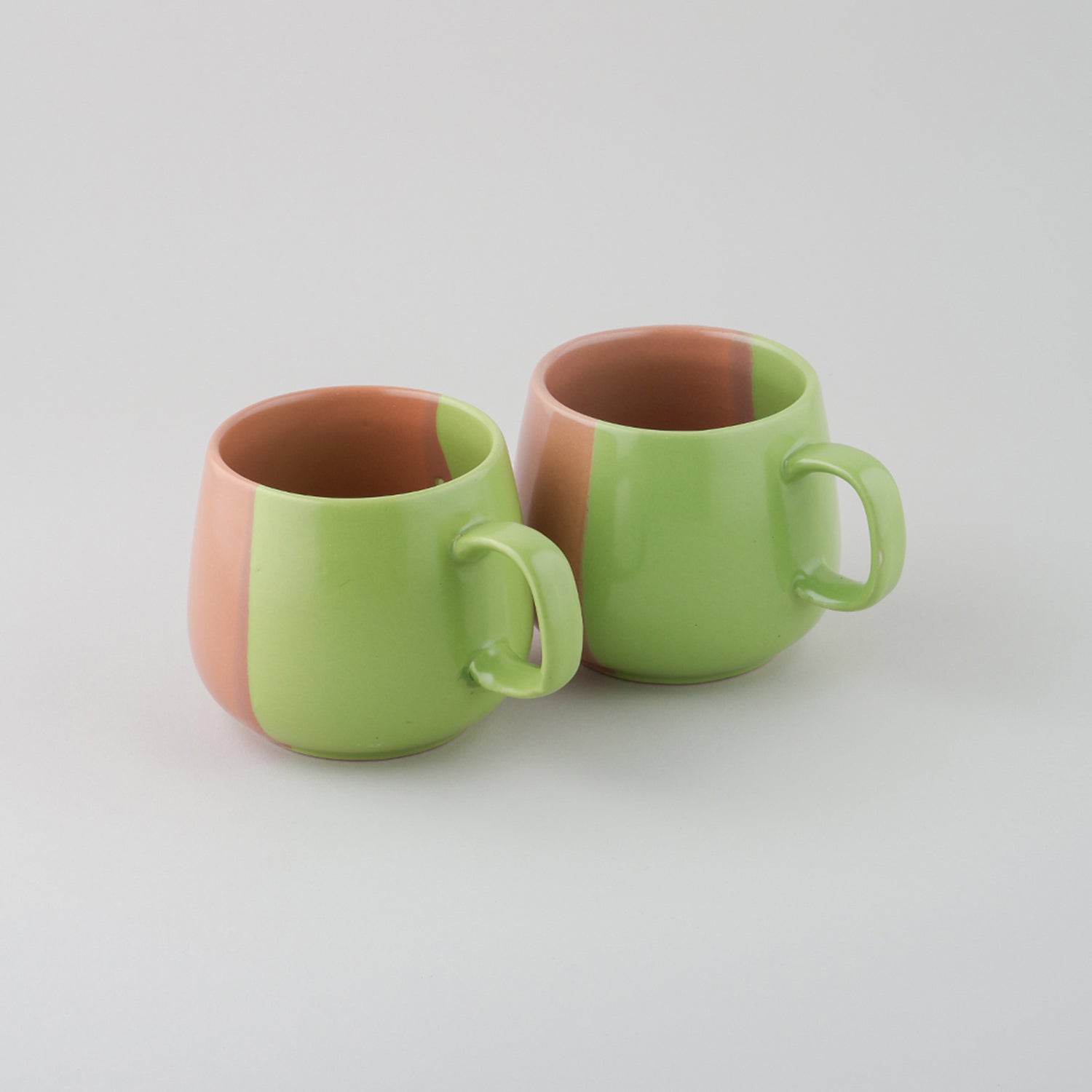 Dual Tone Ceramic Cups Set of 2, Each of 200 ml