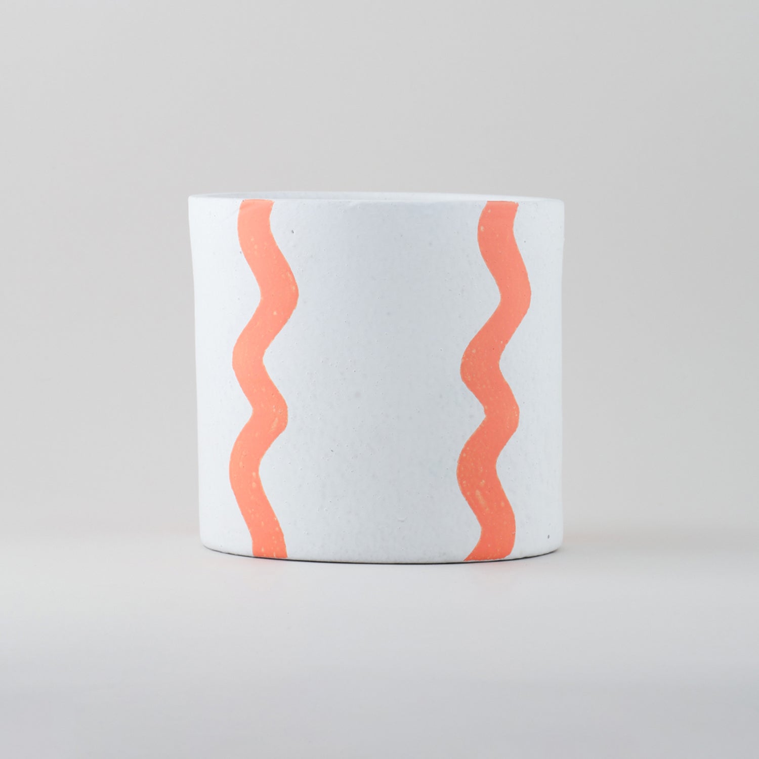 Orange Wave Ceramic Flower Pot