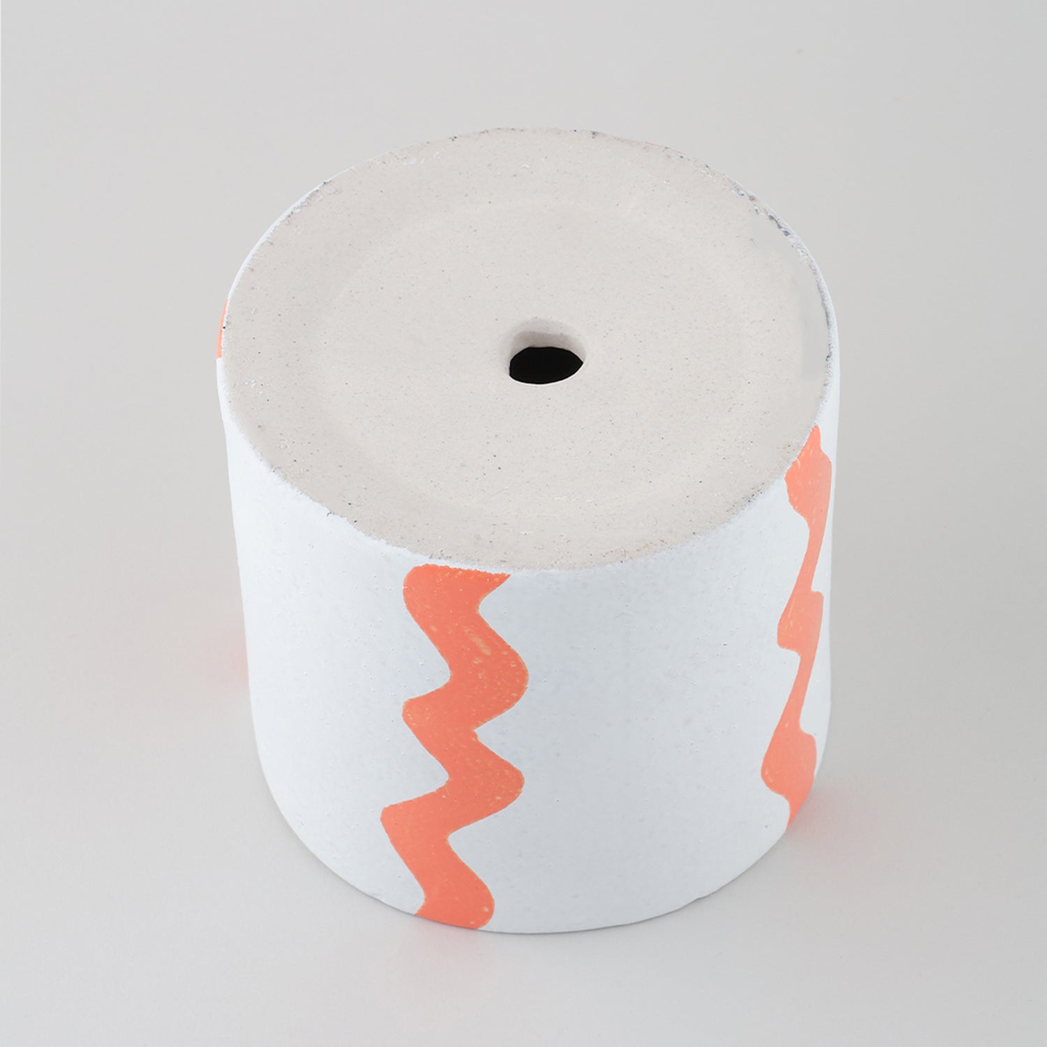 Orange Wave Ceramic Flower Pot